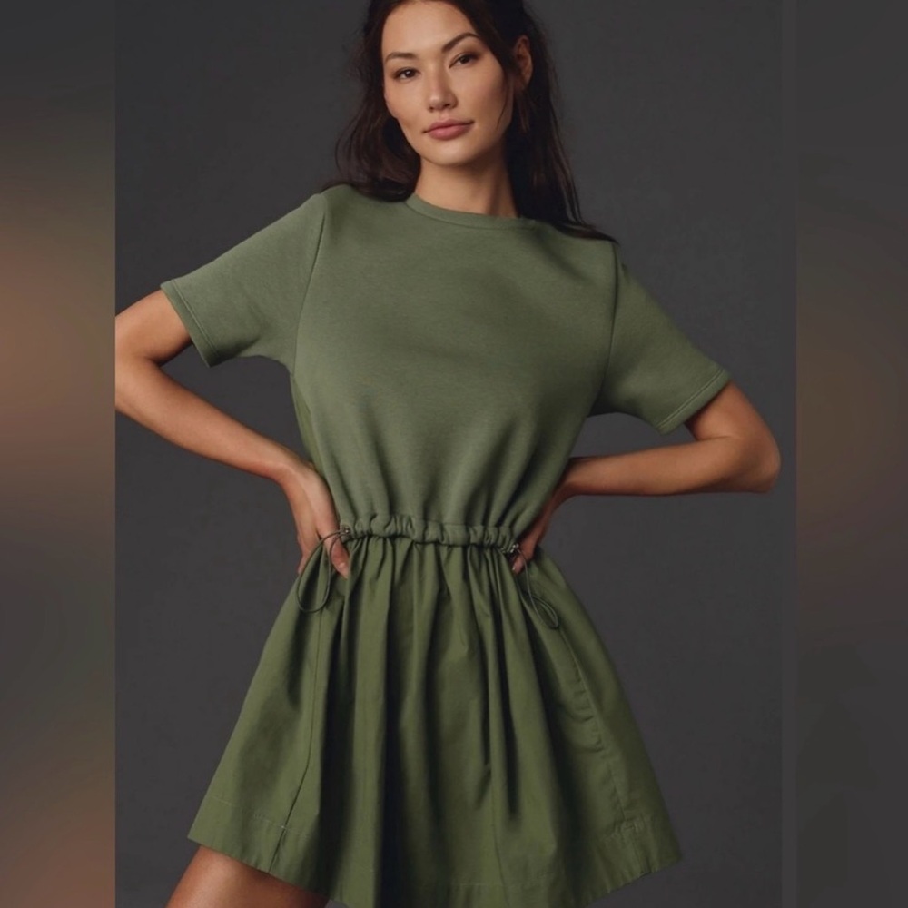 Pilcro Short-Sleeve Sweatshirt Twofer Mini Dress